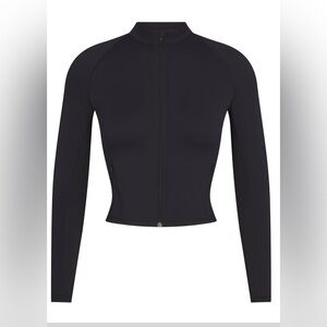 SKIMS Matte Mock Neck full Zip up Jacket